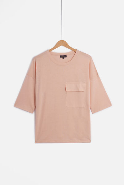 t-shirt amanda rosa pastello donna