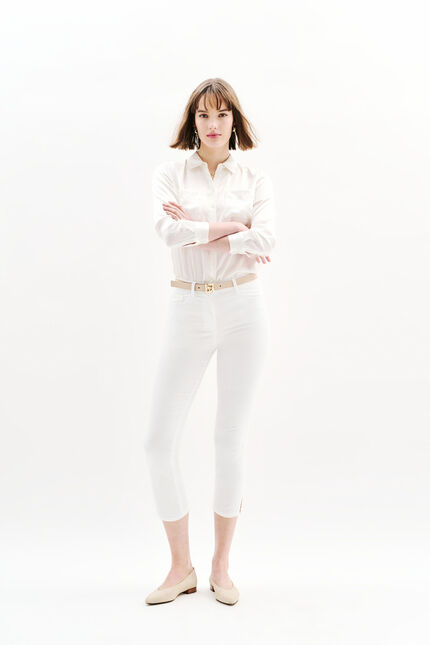 pantacourt mason blanc femme