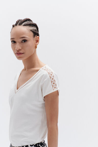 tshirt raquel ivoire femme