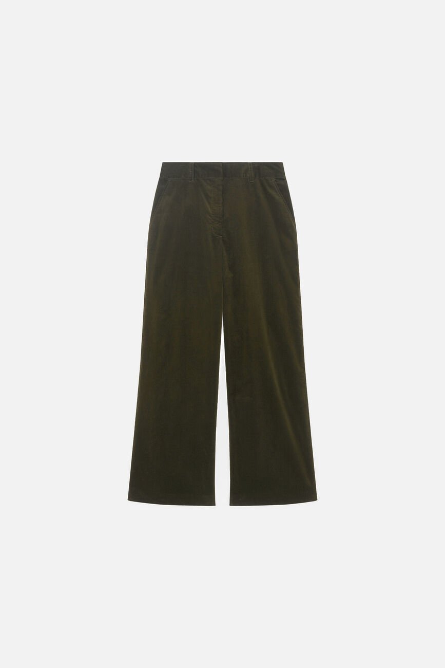 Pantalon Pesuviovelours vert kaki femme