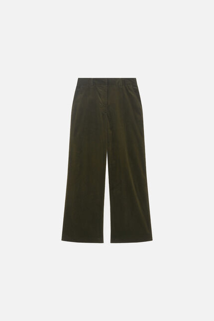 Pantalon Pesuviovelours vert kaki femme