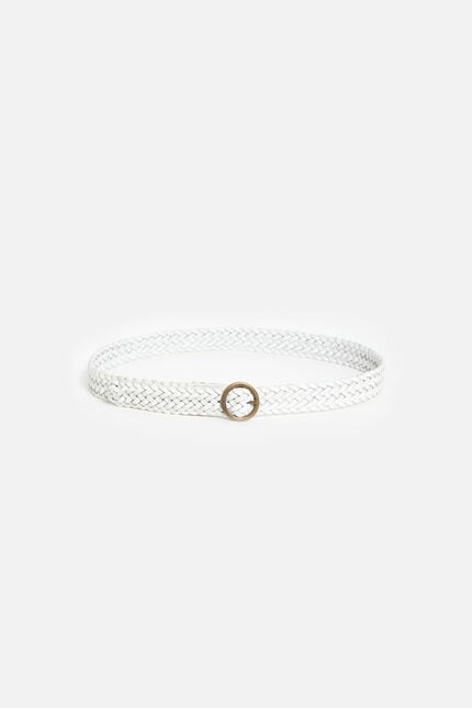 ceinture monastir 100% cuir blanc femme