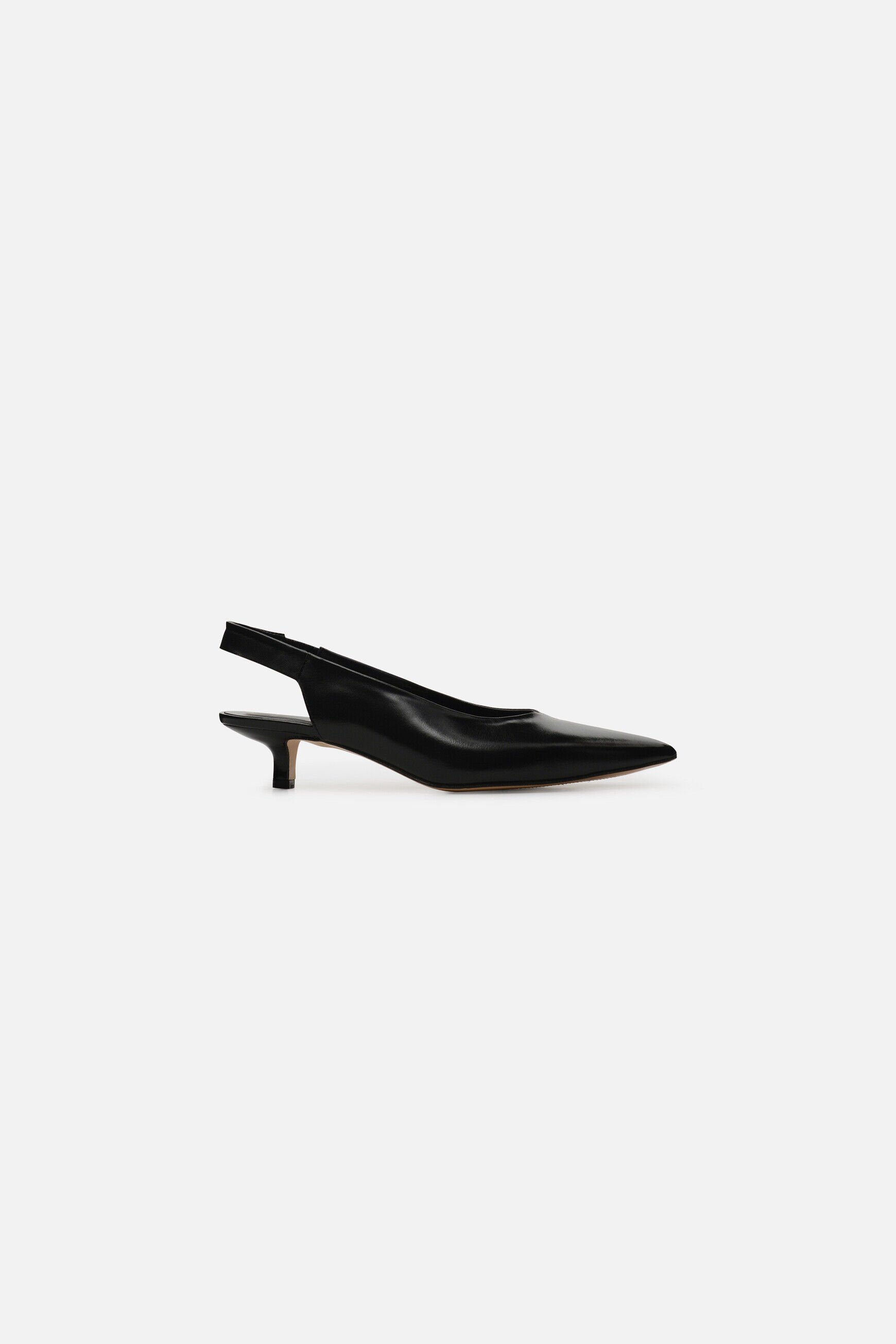 Sandales Escarpi en cuir naturel noir femme