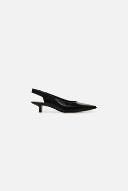 Sandales Escarpi en cuir naturel noir femme