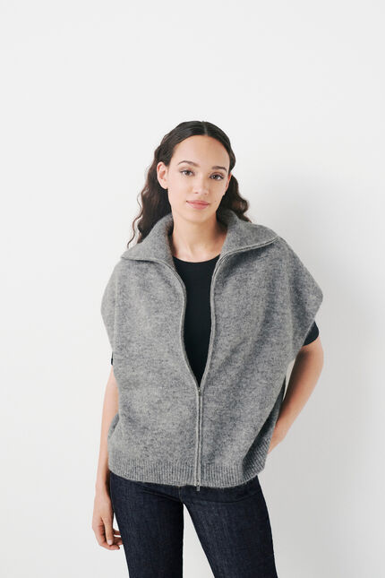 Pull mitch gris clair femme