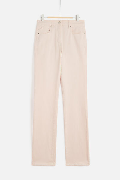 pantalon droit darling rose clair femme