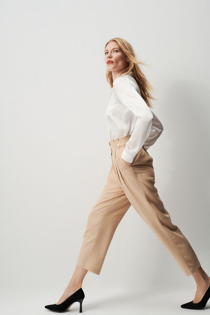 public broek zand vrouw