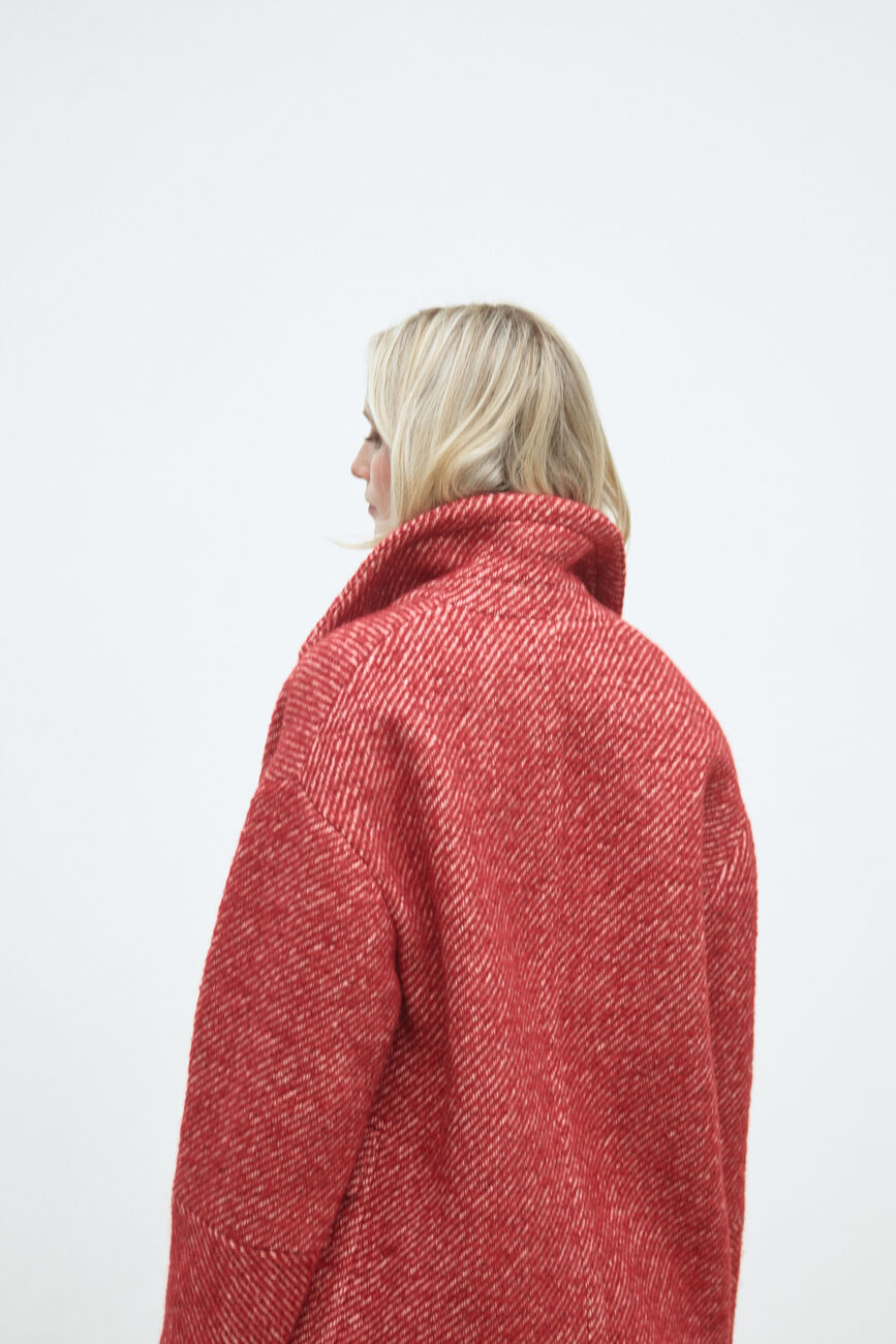 manteau mathias rouge femme