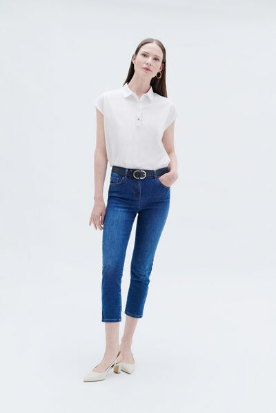 Calças pcaleb denim stone mulher