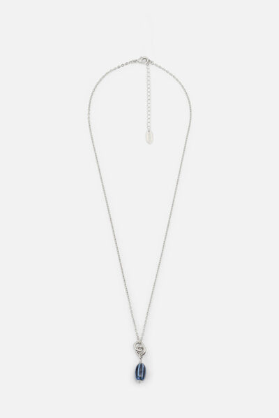 collier barry box gris argent femme