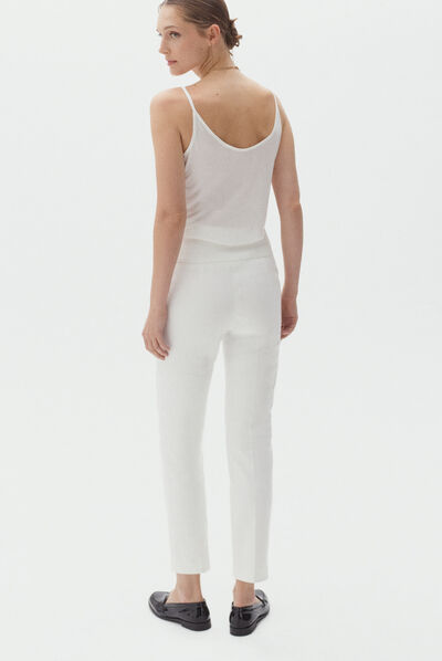 pantalon clarisso ecru femme