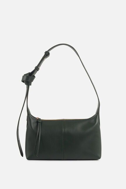Sac Soa en cuir naturel vert kaki femme
