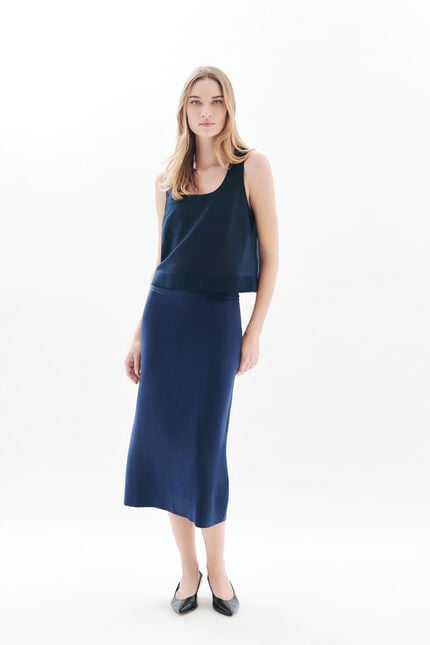 Jupe Johna bleu marine femme