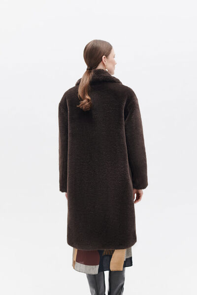 Manteau glovissa marron fonce femme