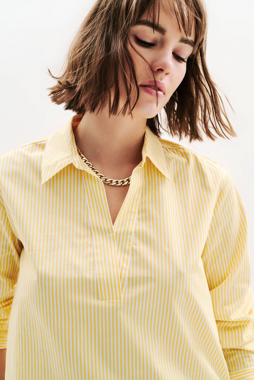 Blouse Camille jaune citron femme