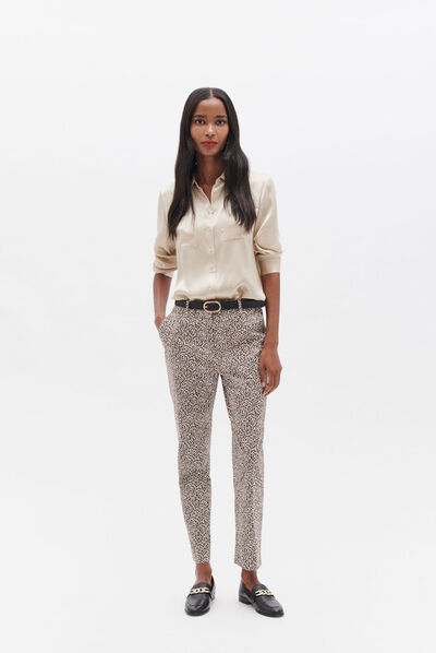 Pantalon pgabin2 ecru femme