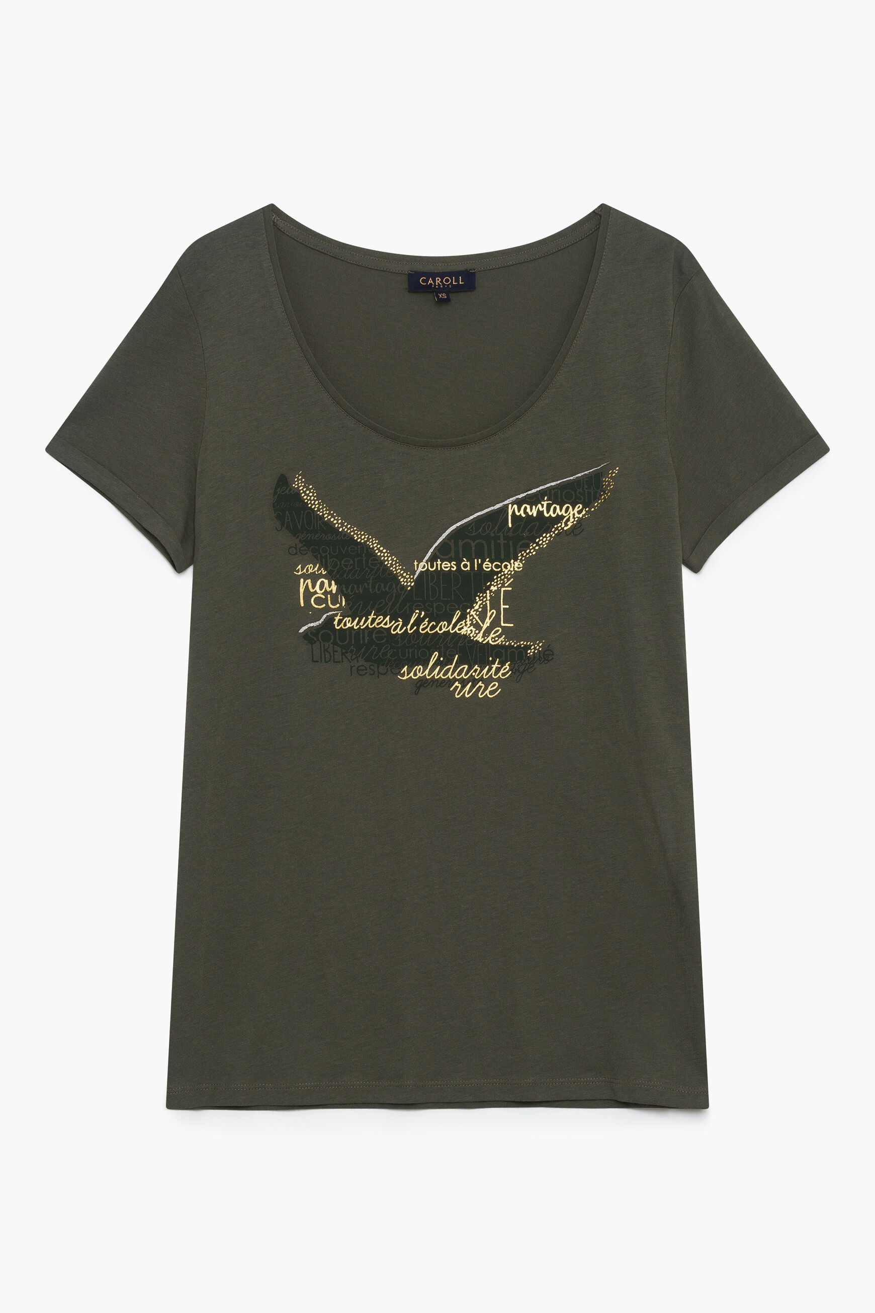T-shirt Maddy vert kaki femme