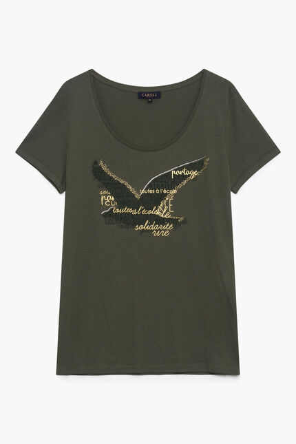 T-shirt Maddy khakigrün damen