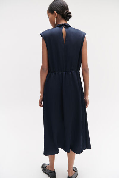 vestido georgia azul marino mujer