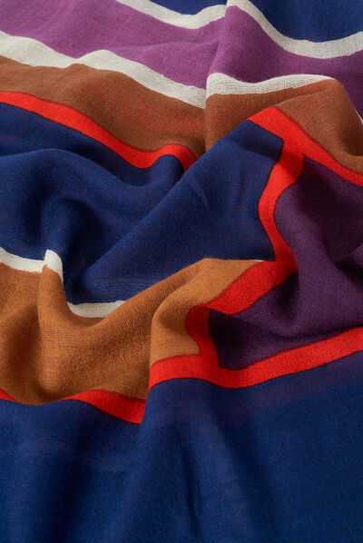Foulard caroline bleu marine femme