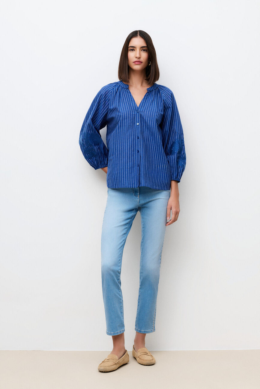 Chemise Caubierayee bleu marine femme