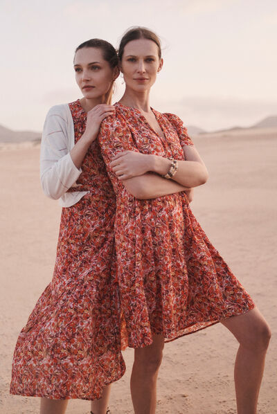 robe aurore orange femme