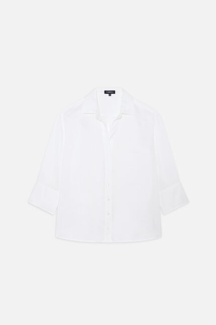 Chemise coraline 100% lin blanc femme