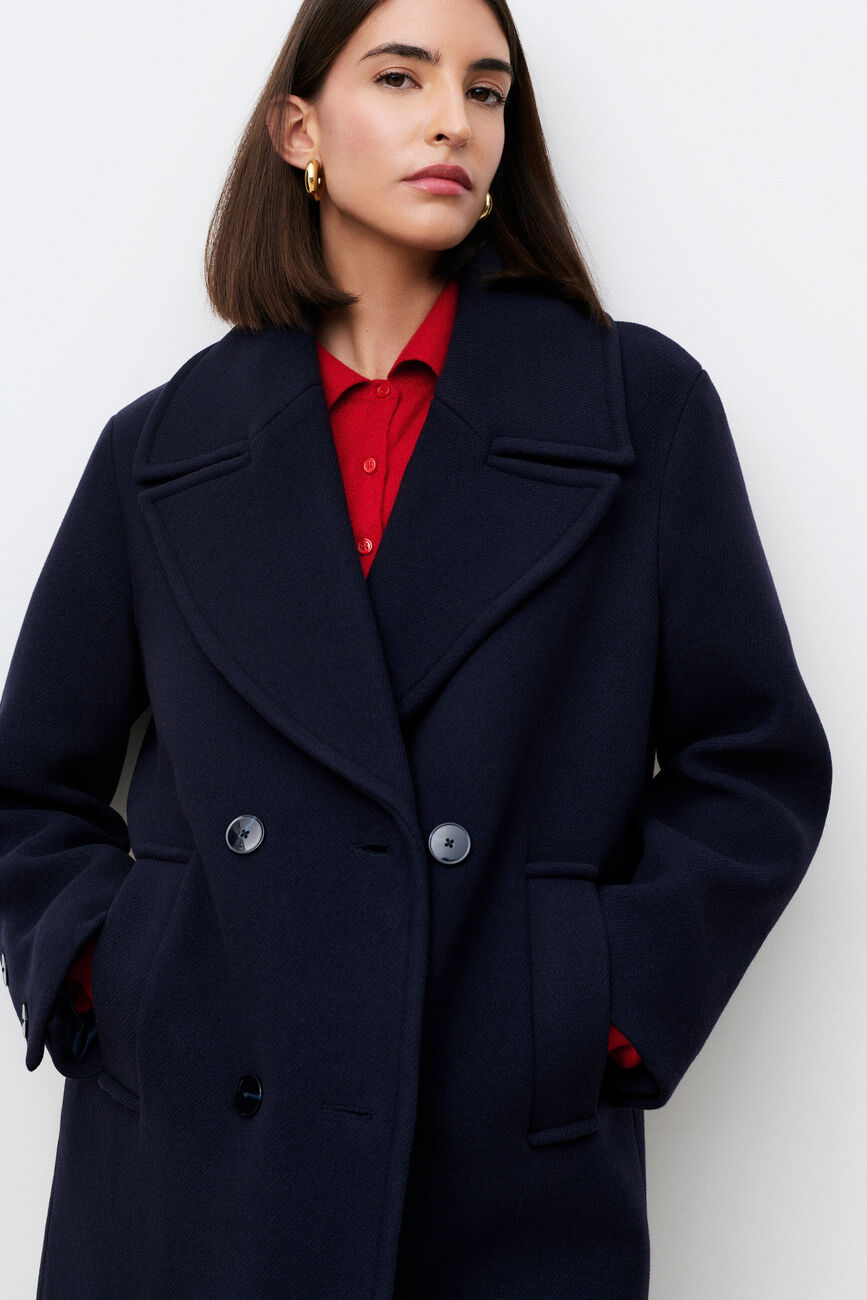Manteau Gabanone bleu marine femme
