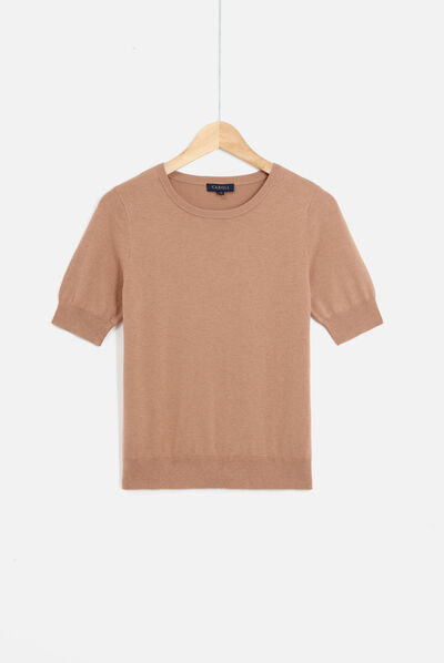 Pull maud camel femme