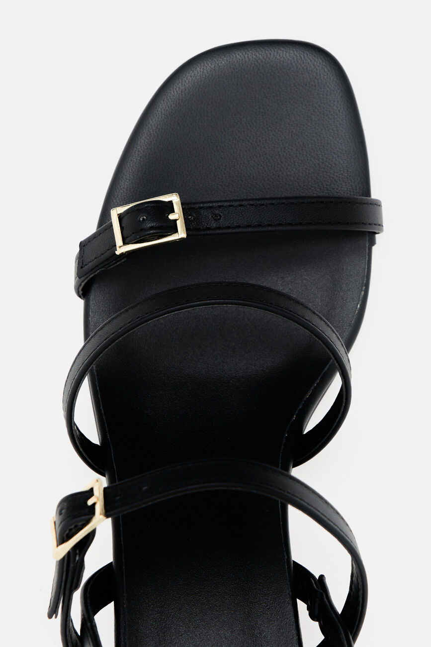Chaussures Elodie en cuir naturel noir femme