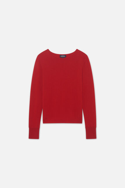 Maglione mzoan 100% cashmere rosso donna