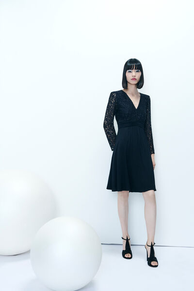 Robe randa noir femme