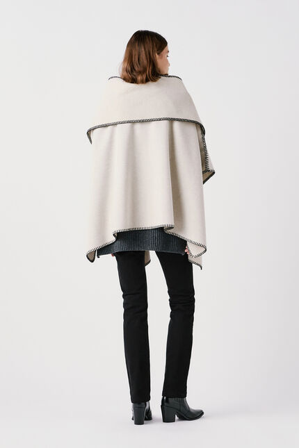 Poncho hester beige donna