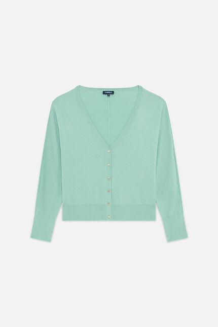 Cárdigan mlexia verde pastel mujer