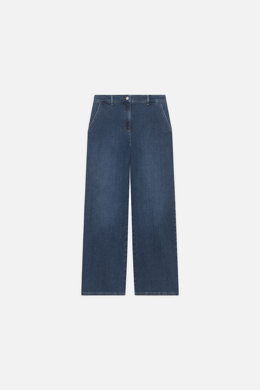 Pesuvio trousers stone denim woman