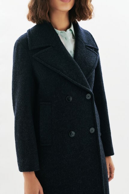Gabanone2 coat 100% wool navy blue woman