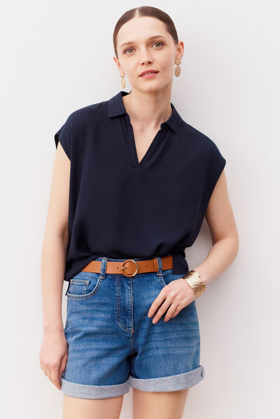 T-shirt Donata marineblauw vrouw