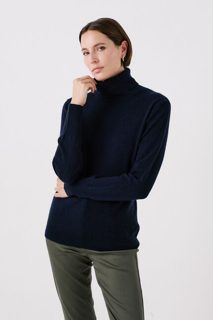 Pullover dylan b 100% Kaschmir marineblau damen