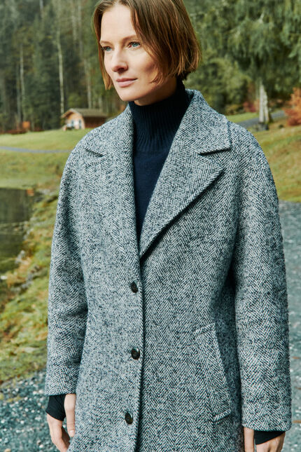 Manteau gusto bleu marine femme