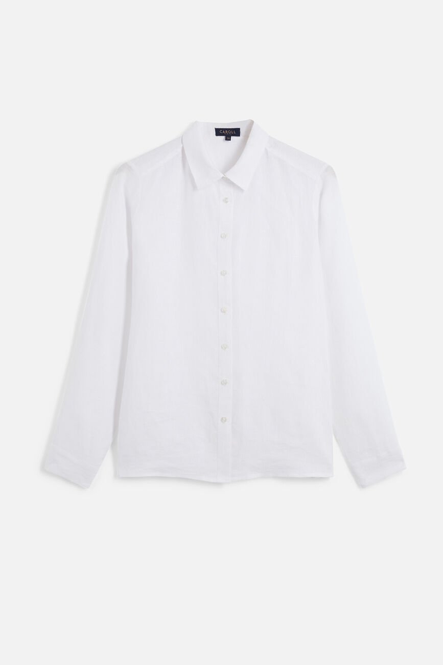 chemise brenda 100% lin blanc femme