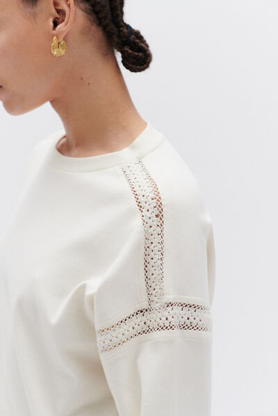 sweat-shirt daniela ecru femme