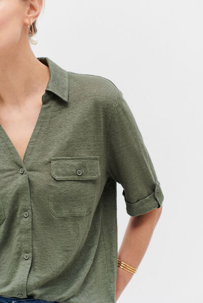 chemise estela vert kaki femme