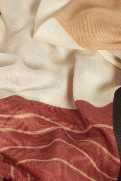 foulard salie beige femme