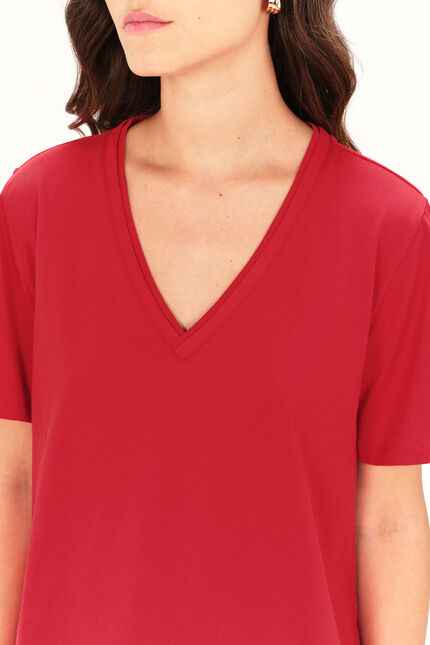 T-shirt tsally rouge clair femme