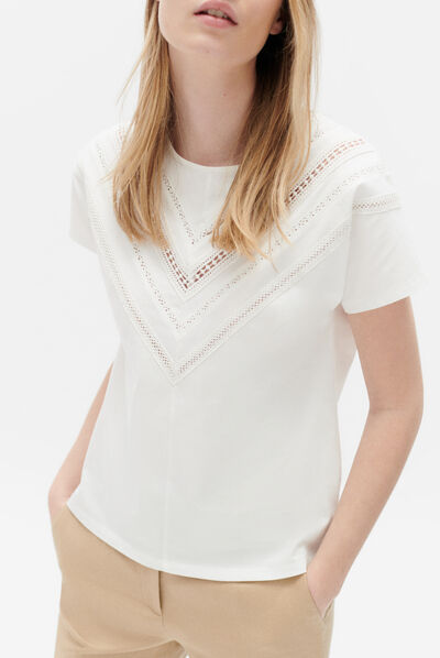 Tshirt hina ivoire femme