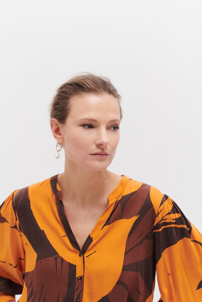 Camisa Irina marrón oscuro mujer
