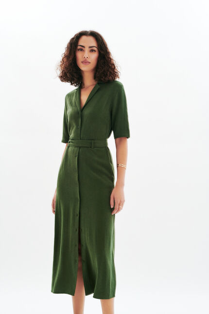 Abito Rtifanny2 verde cachi donna