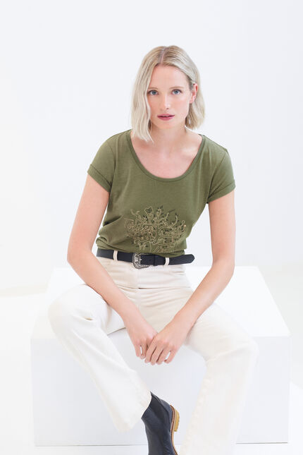 T-Shirt Nessa khakigrün damen