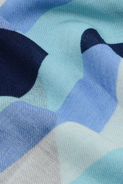 Foulard Steffyna 100% laine bleu lavande femme