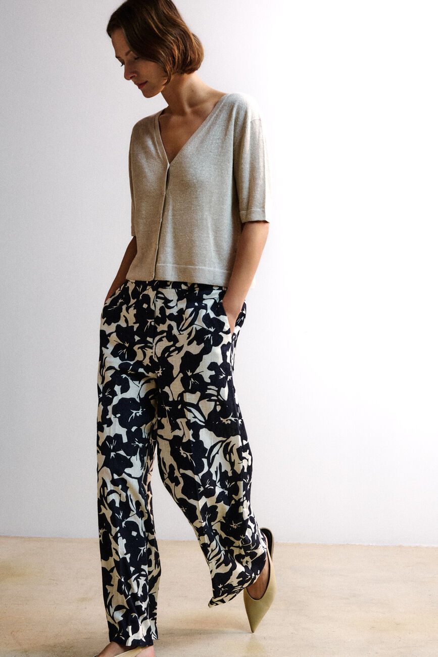 Pantalon Panda blanc femme